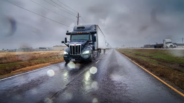 Aurora Innovation truck rain