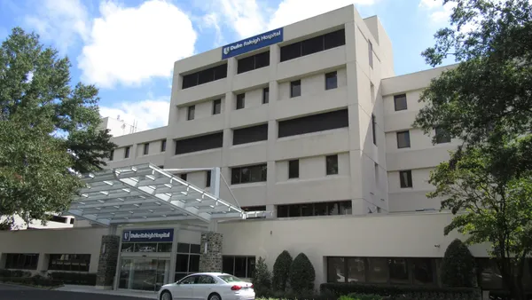 Duke Raleigh Hospital entrance from street level