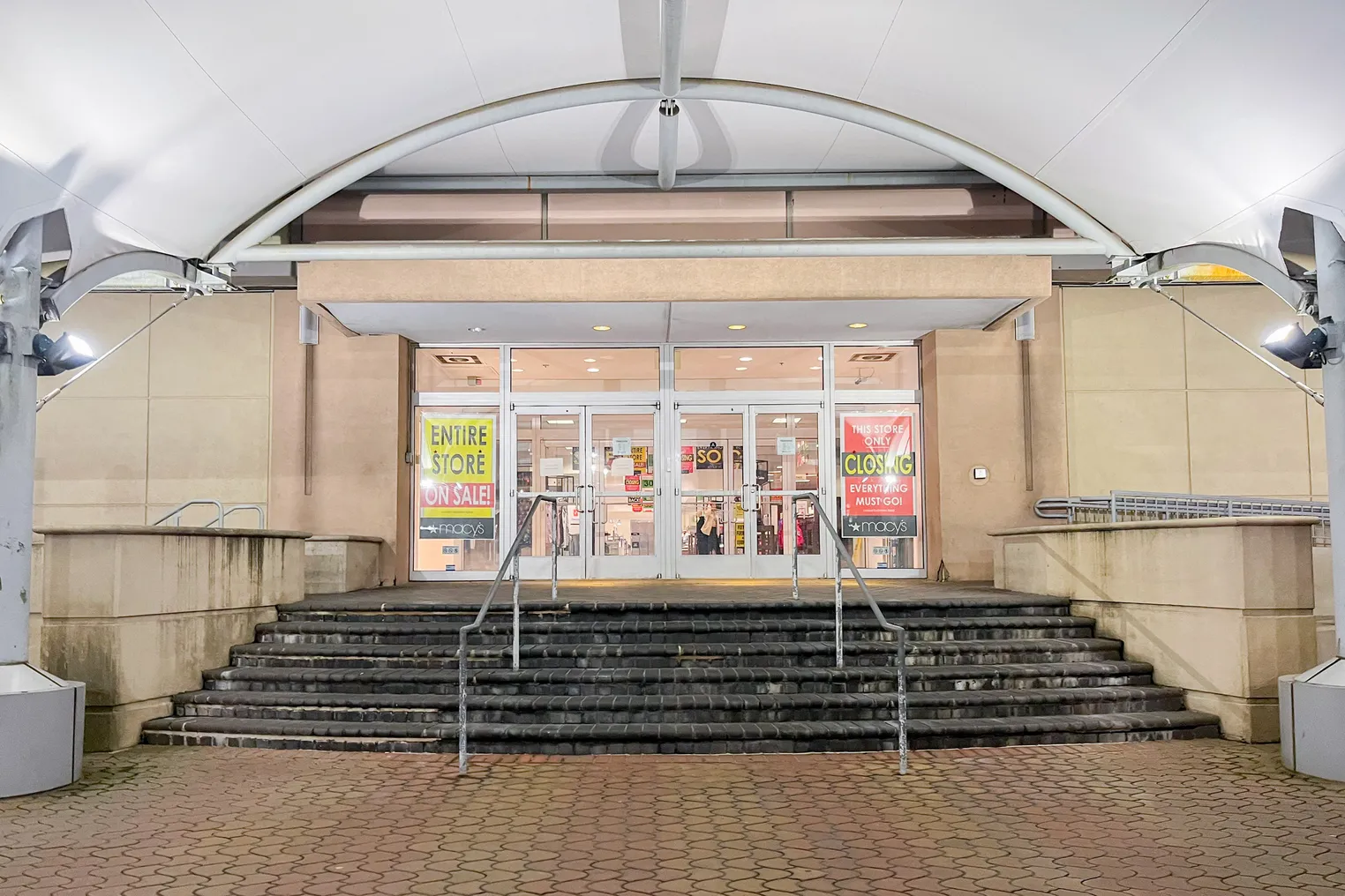 An entrance to Macy's Ballston Quarter store as it was closing.