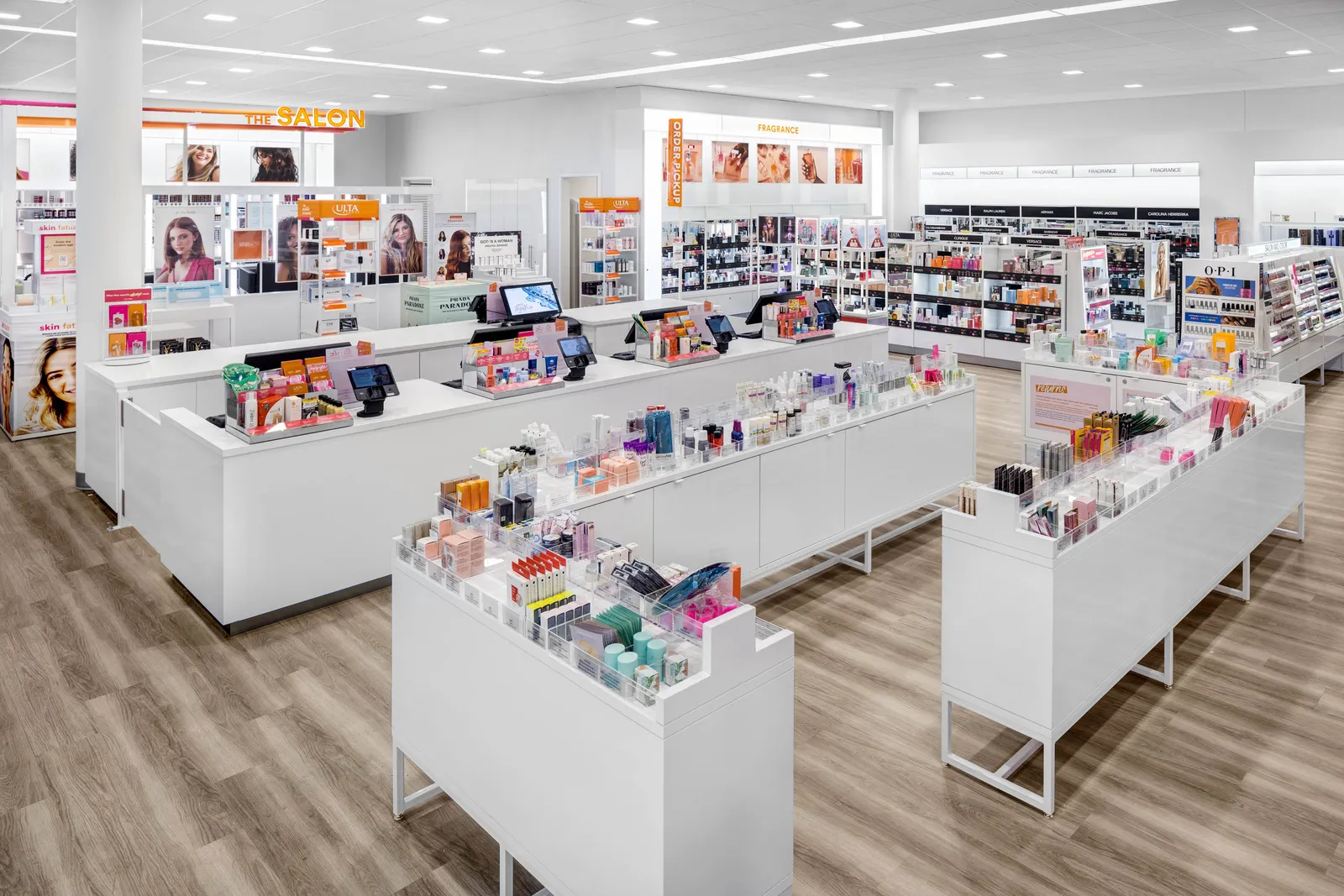 White store checkout at Ulta