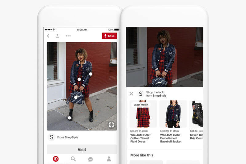 An example of a Pinterest 'Shop the Look' pin