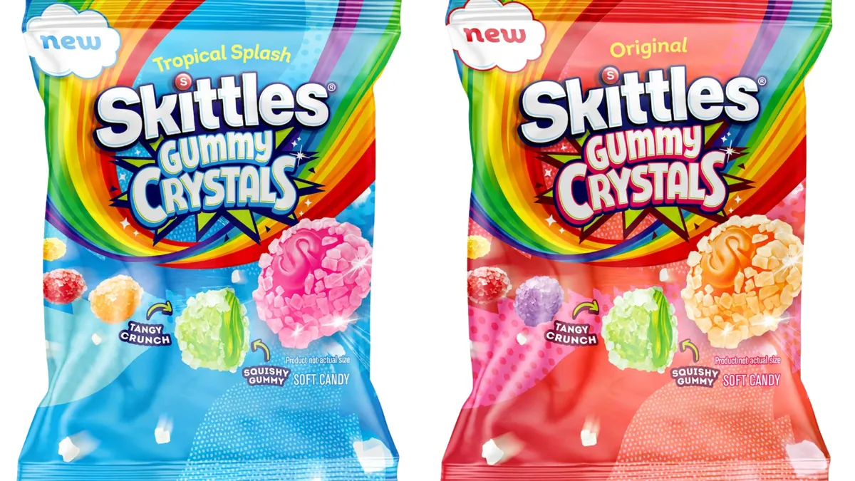 Bags of Skittles Gummy Crystals