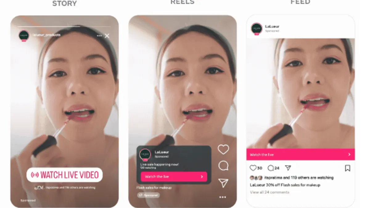 Meta Live ad formats