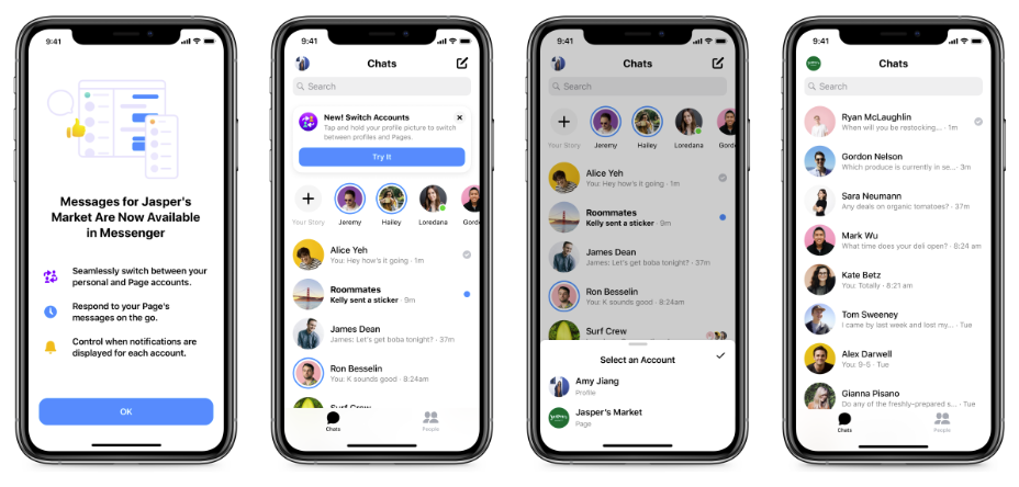 Messenger switcher