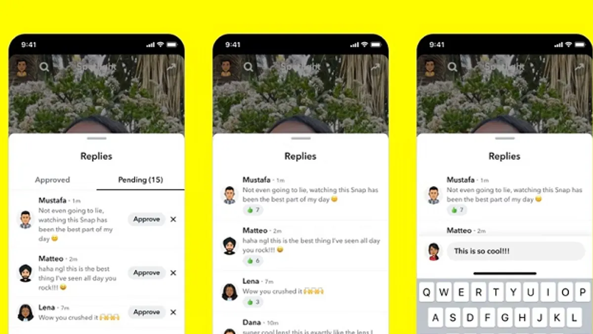 Snapchat Spotlight replies