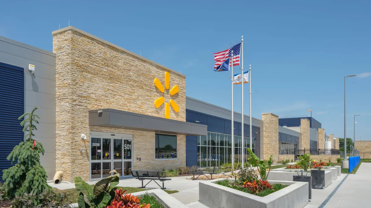 Exterior of Walmart's first owned-and-operated case-ready beef facility in Olathe, Kansas.
