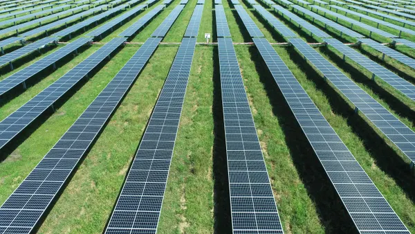 Solar panels that are a part of Duke Energy's Duette Solar Power Plant in Manatee County, Fla.