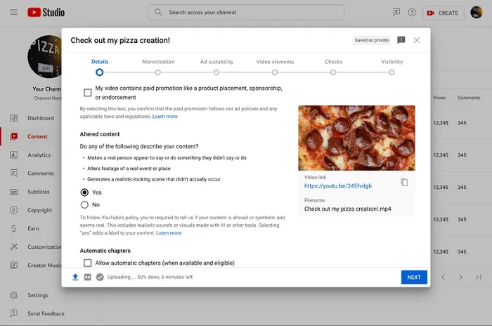 YouTube AI labels