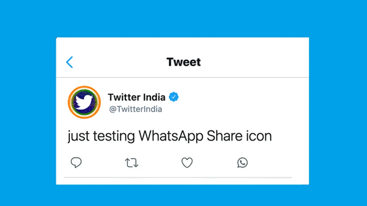 Twitter WhatsApp sharing