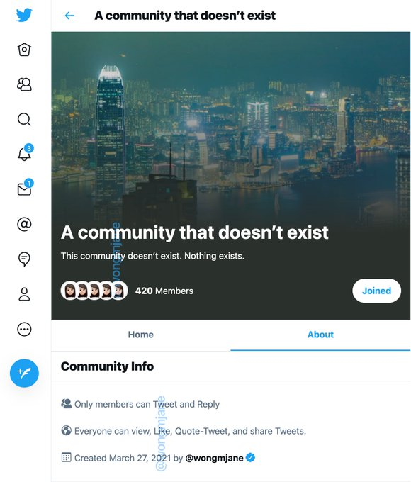 Twitter Communities creation example