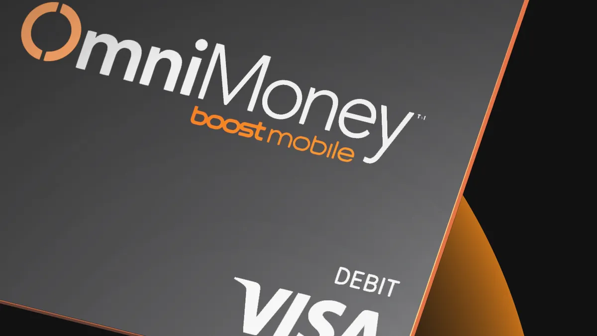 An OmniMoney debit card