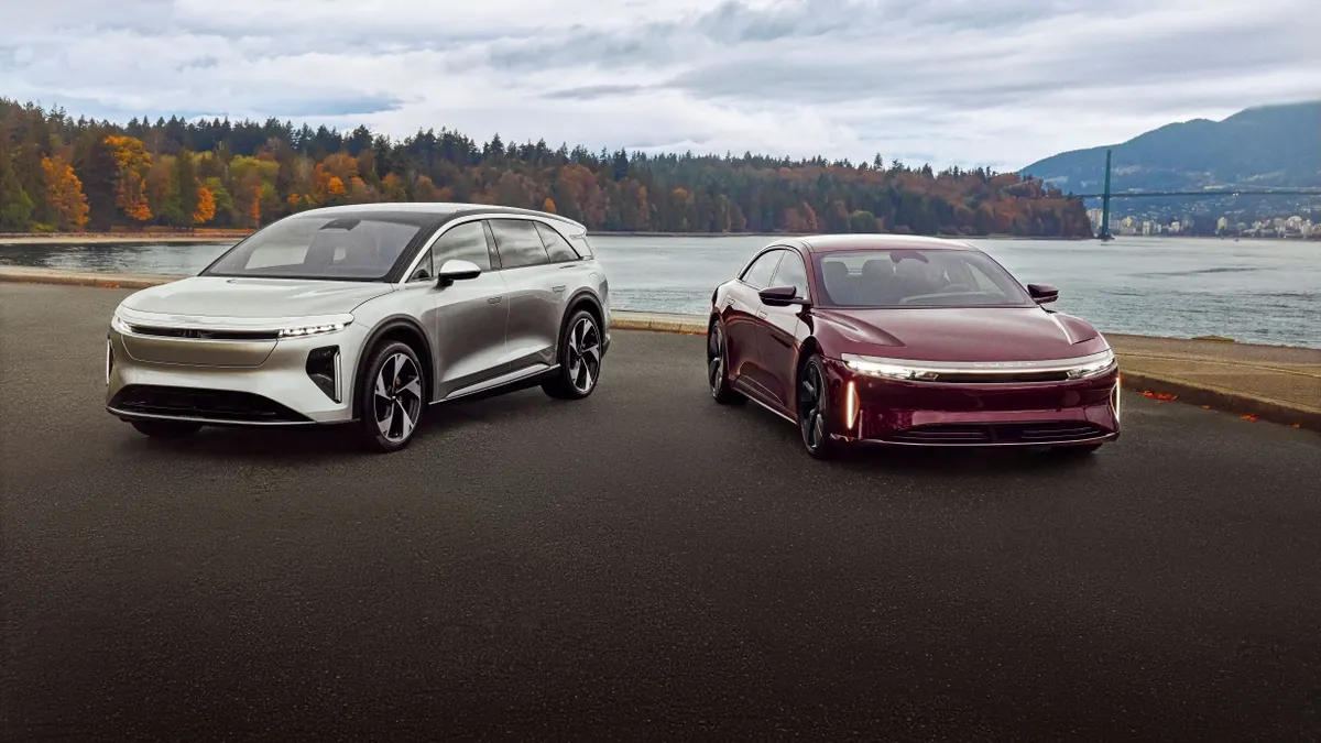 Lucid Gravity SUV and Lucid Air sedan
