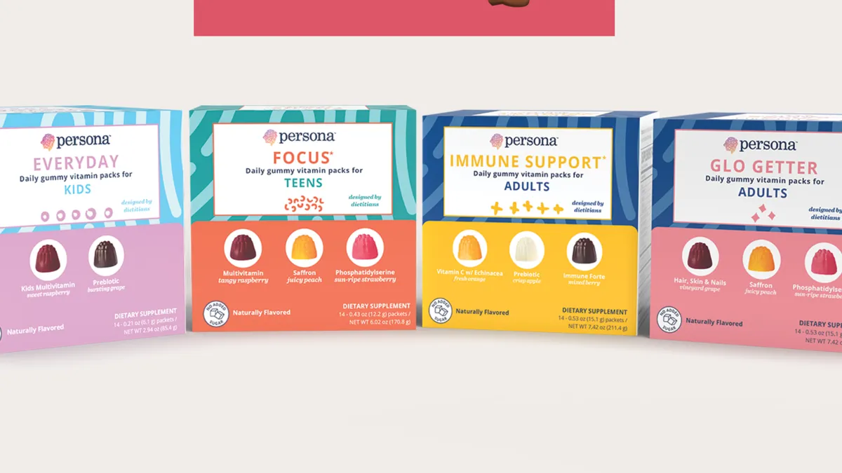 Persona Nutrition daily gummy vitamin packs are available at Target.