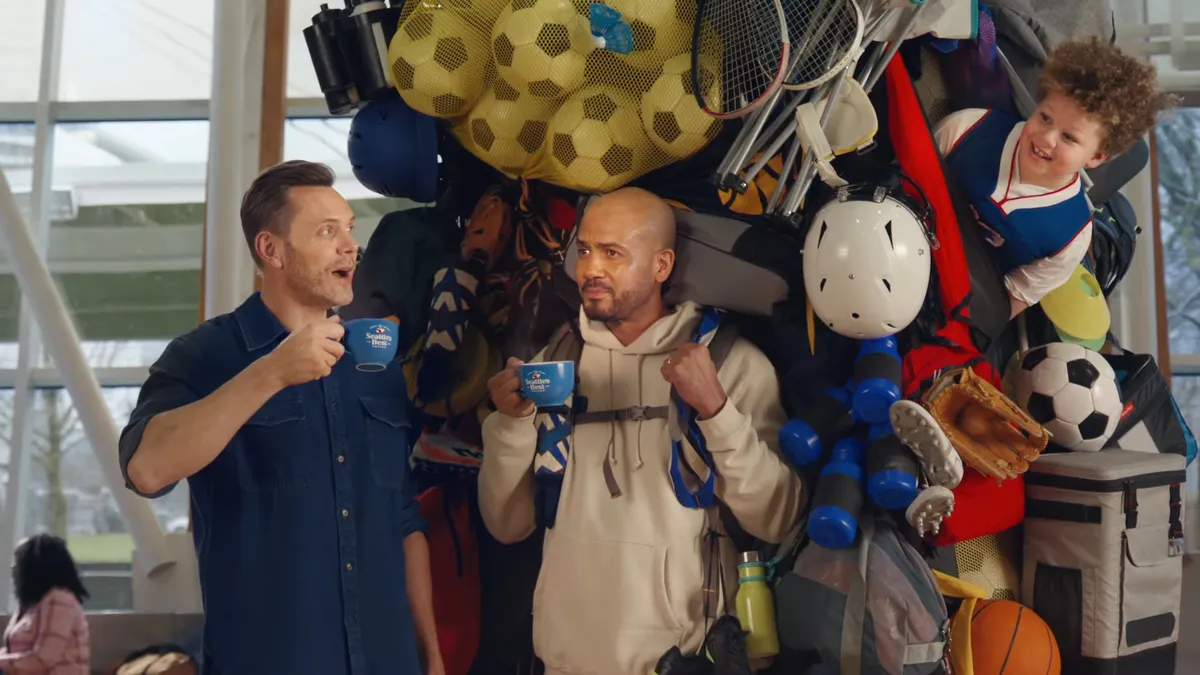 Joel McHale in an ad for Seattle's Best Coffee