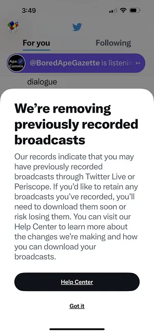Twitter recordings