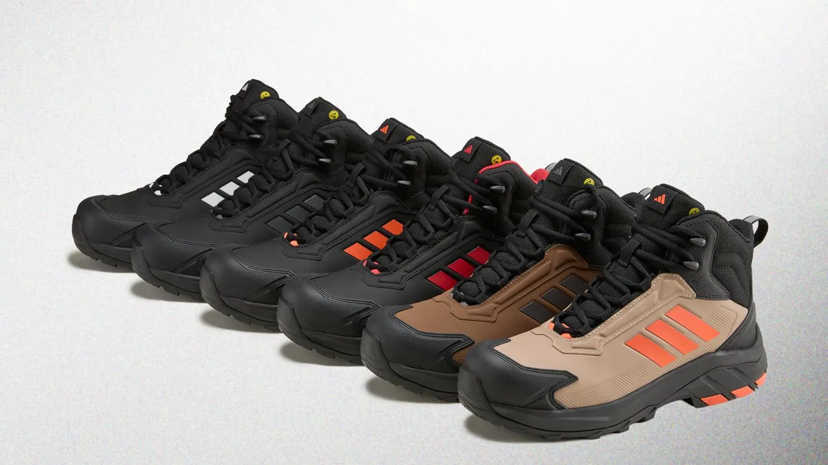 Six shoes in a lineup from the GRANOR MID M S3S Adidas style