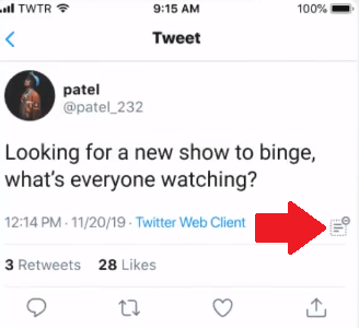 Twitter remove replies