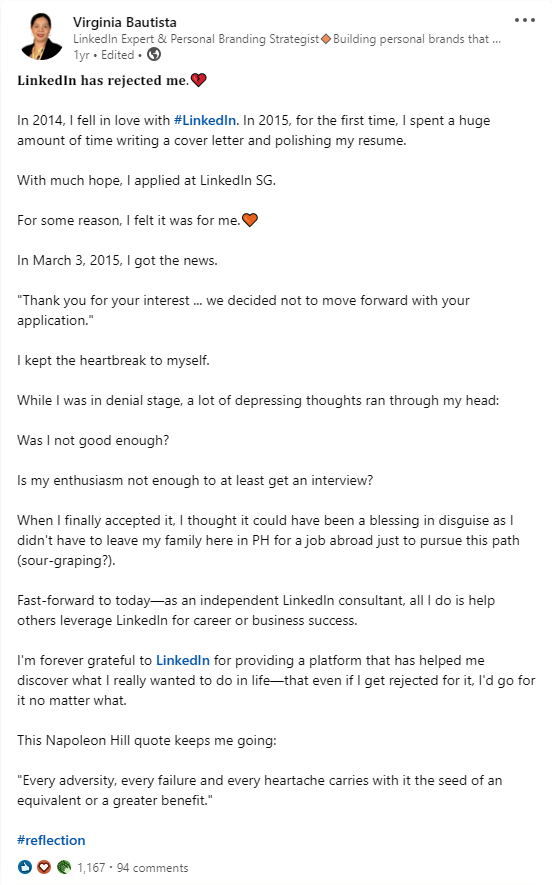 Virginia Bautista's post on LinkedIn