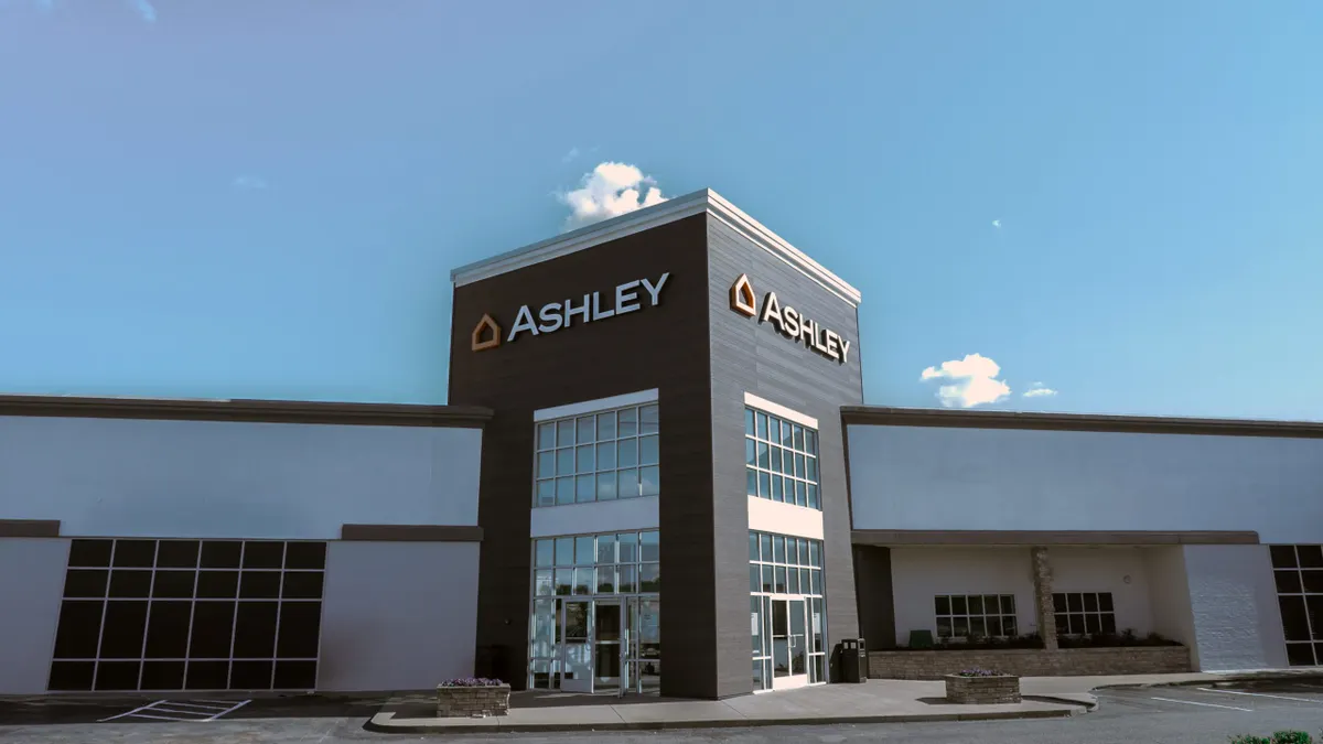 The exterior of an Ashley store.