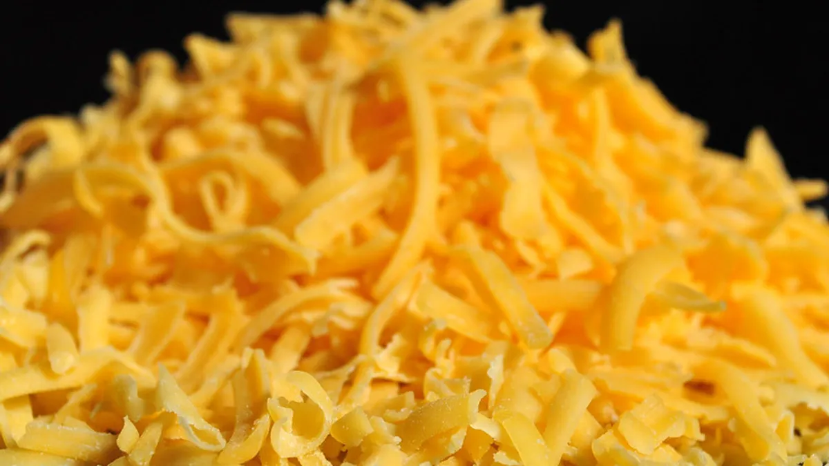 Shredded cheddar cheese