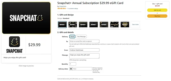 Snapchat+ gift