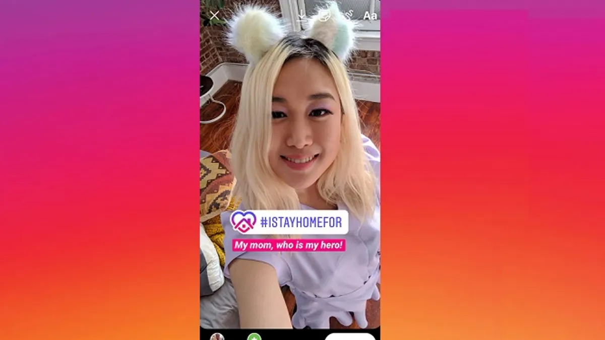 Instagram I Stay Home sticker