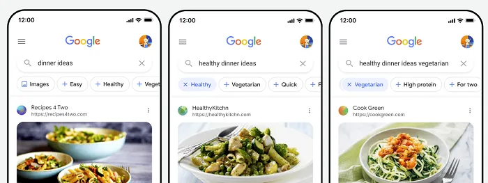 Google search prompts