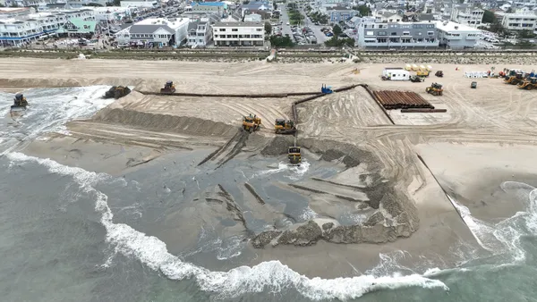 The Army Corp of Engineers Storm Damage Reduction Project will pump an estimated 320,000 cubic yards of sand onto the beach