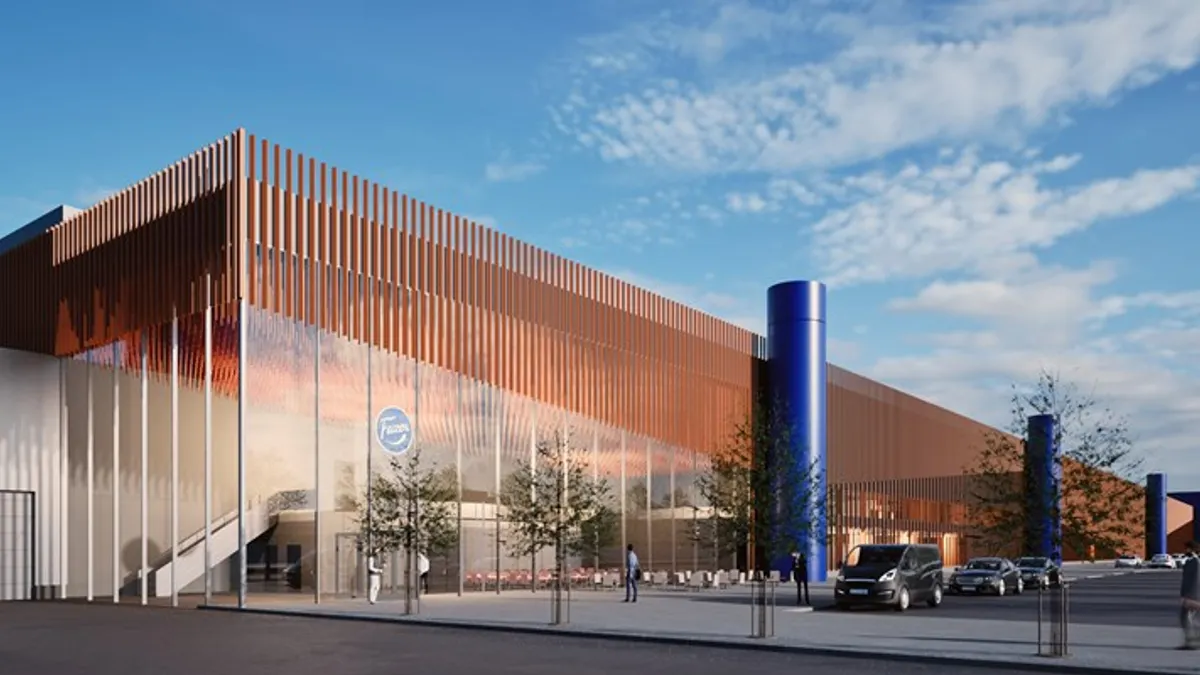 A rendering of a construction project.