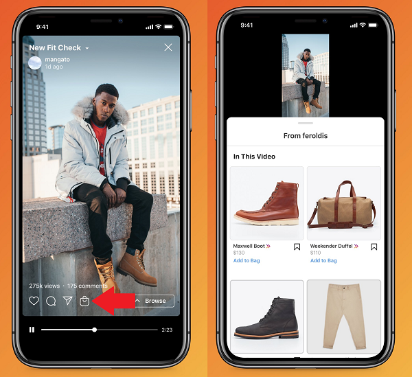 Shopping in IGTV