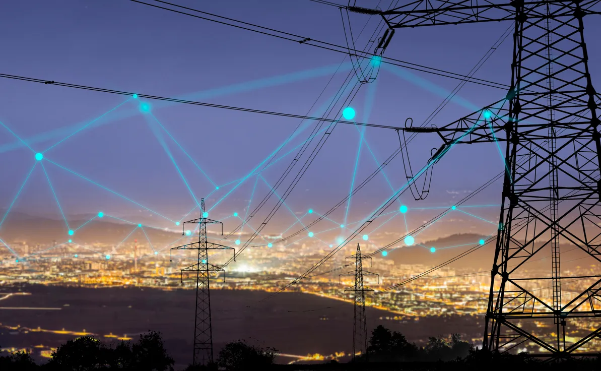 An artistic template of a twilit cityscape that metaphorically represents the role of quantum computing-hardened encryption keys in strengthening data security.