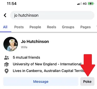 Facebook poke