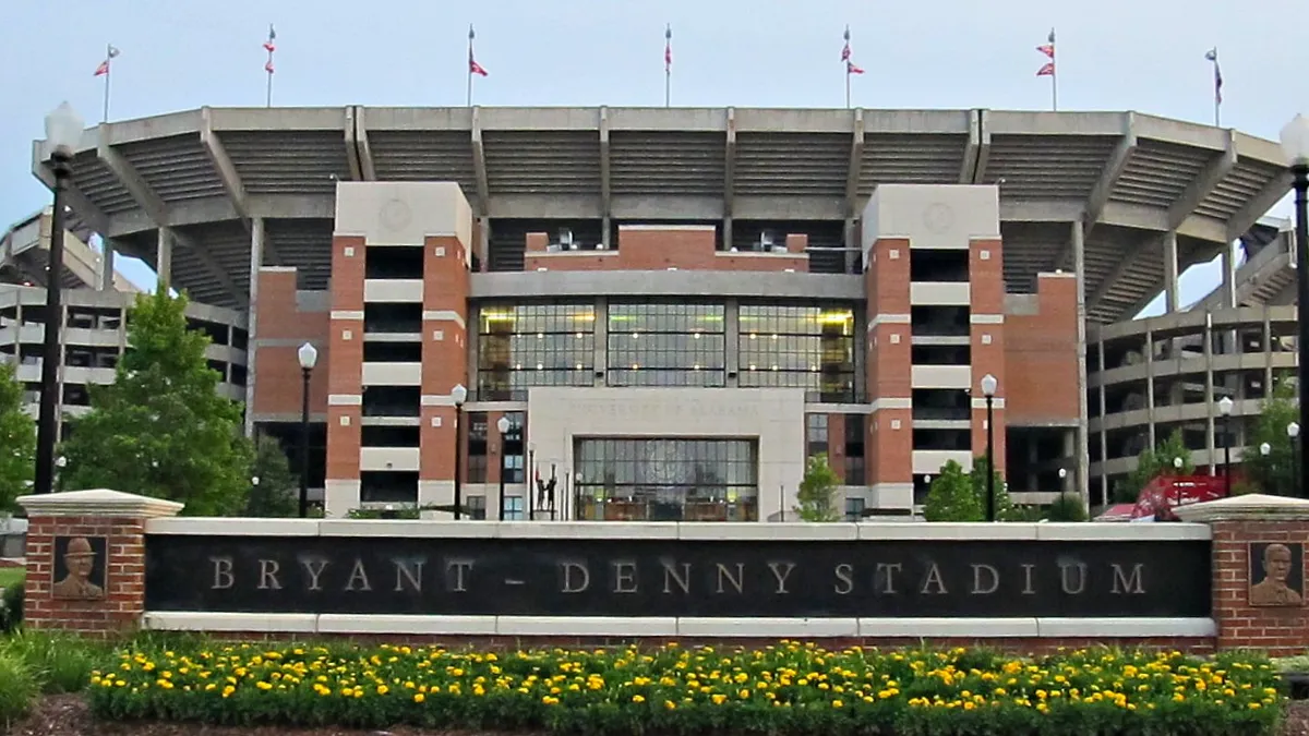 Bryant-Denny Stadium at the University of Alabama in Tuscaloosa, Alabama