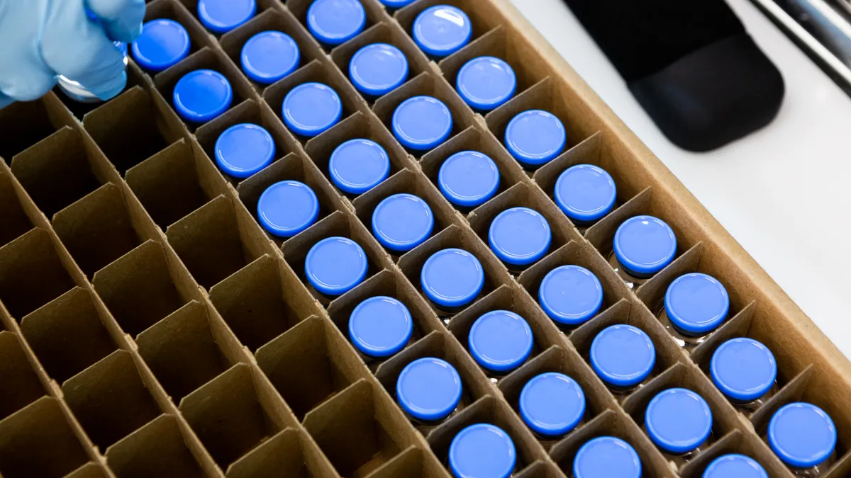 Britestock vials of investigational remdesivir, photo by Gilead Sciences