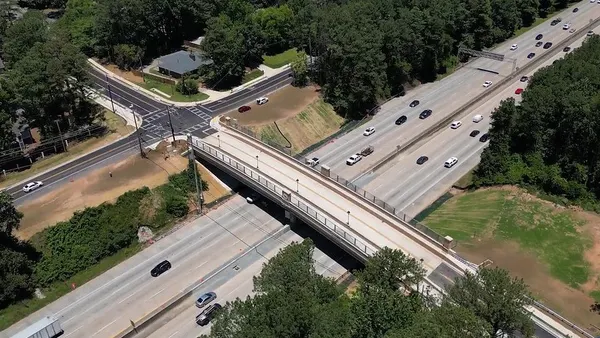 Aerial view of State Route 400 in Georgia.