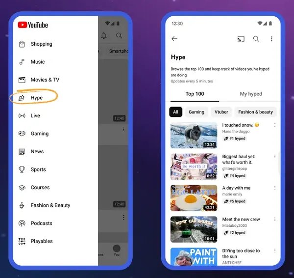 YouTube Hype