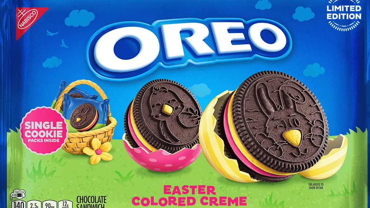 A package of Oreo's Easter cookies