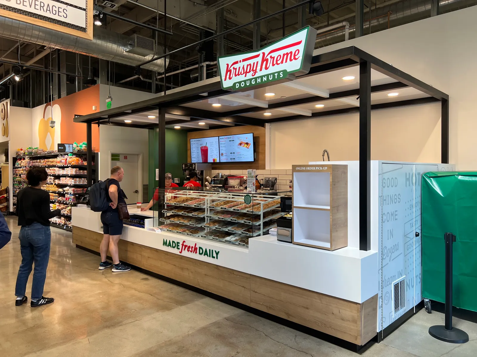 A Krispy Kreme donut shop at the Amazon Fresh store in Woodland Hills, California.