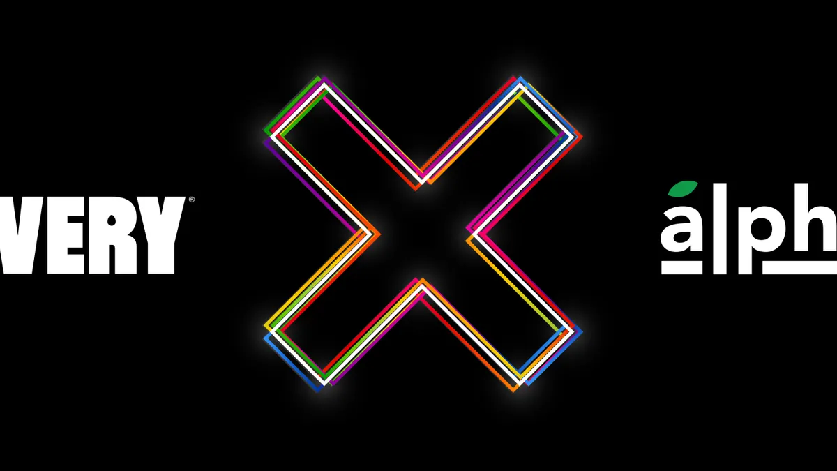 The Every Company and Alpha Foods' logos on a black background.