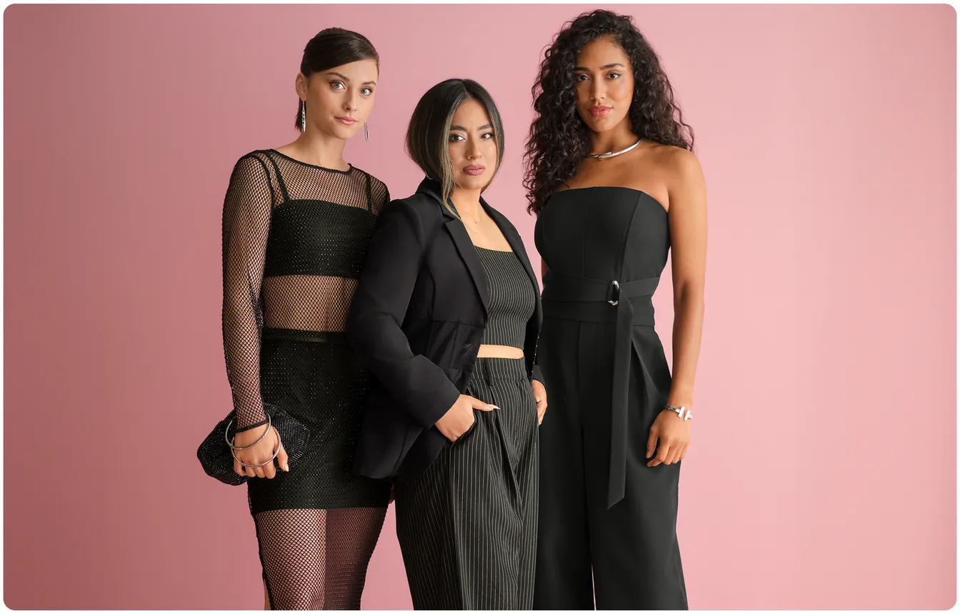 Three people, including Ally Brooke, wearing items from J.C. Penney&#x27;s Bold Elements line.