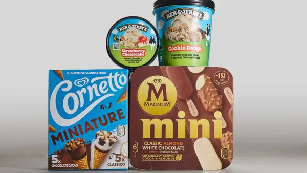 An image of Ben & Jerry's, Cornetto and Magnum ice creams.