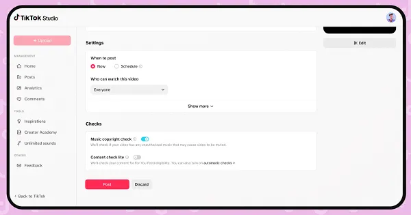 TikTok creator safety tools