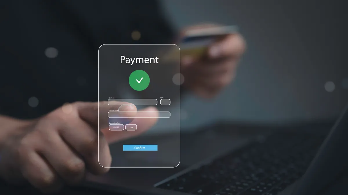 Digital online payment concept.