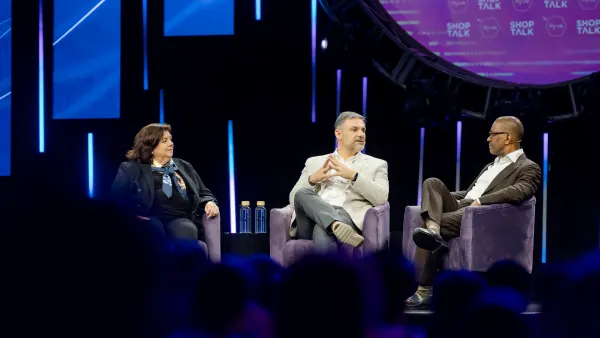 Barbie Cameron, Max Magni and Romaine Bostick at Shoptalk Spring 2026.