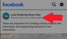 Facebook state-controlled media