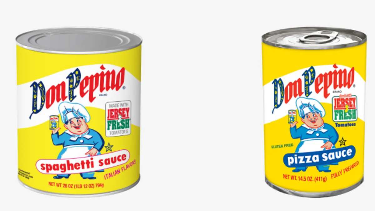 Cans of Don Pepino sacues
