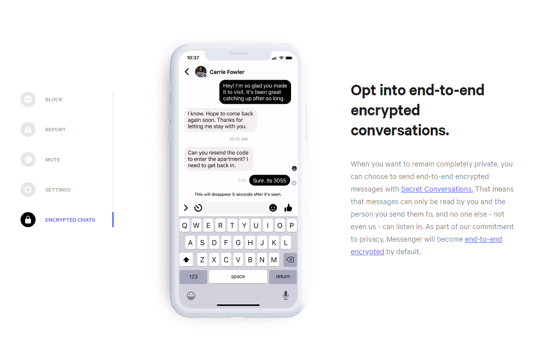 Facebook Messenger Privacy Center