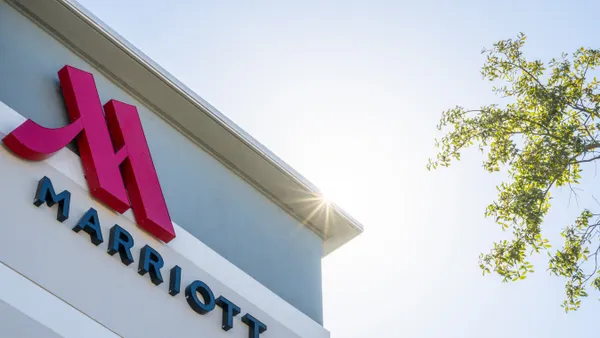 The logo of a Marriott hotel