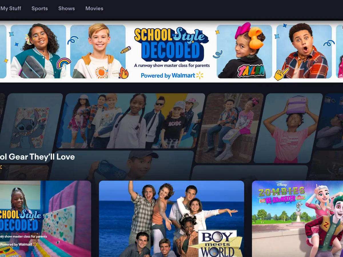 Walmart leverages Fubo's takeover ad format to connect content