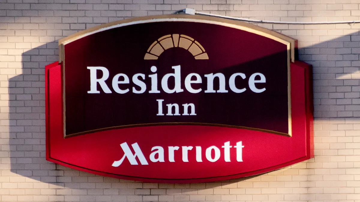 A hotel sign